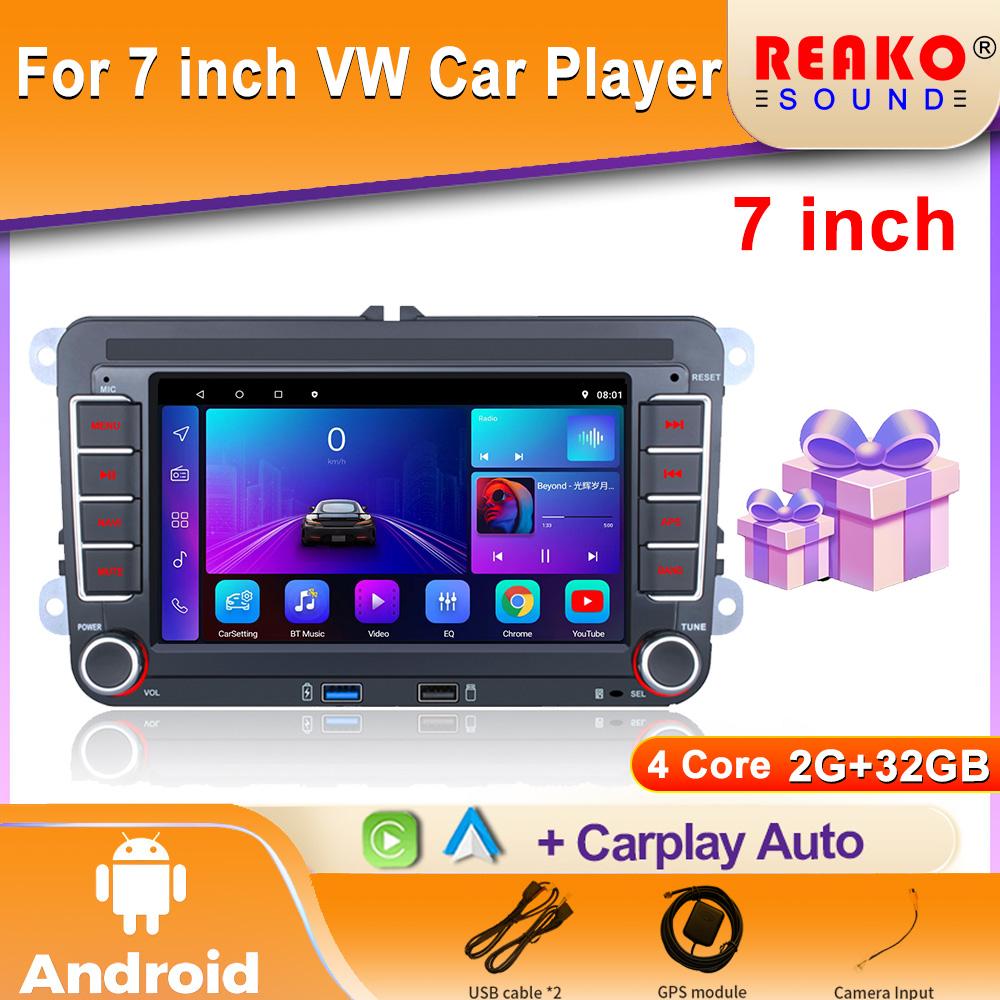 7" bilspiller for Volkswagen VW CC Passat B7 Polo Golf 5 6 Jetta mk5 mk6 Mirrorlink FM WIFI GPS RDS Wireless Carplay