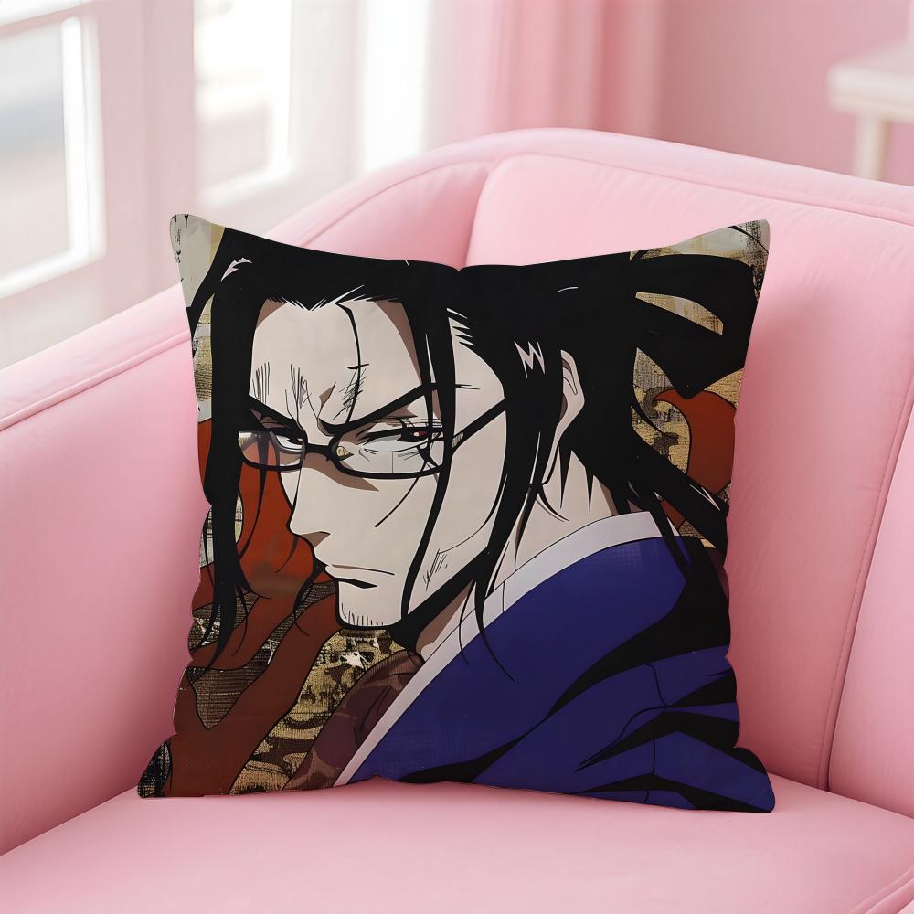 Anime SSamurai CChamploo Cushion Cover Pillowcase Short Plush Invisible zipper Room Sofa Cushion Cover