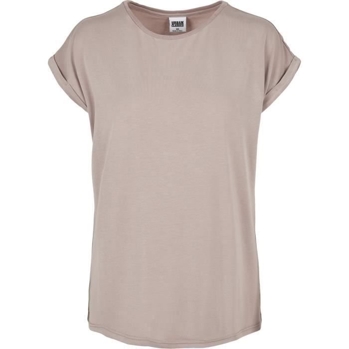 T-shirt femme - Urban Classics - Modal - Rose - Manches courtes - Coupe loose