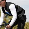 Reflective Cycling Vest with Chest Pocket Windproof Gilet for Running Hiking Biking Black EU Size S