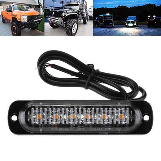12-24V 6LED Off-Road SUV LKW Motorrad Fahren Nebel Licht Warnung Strobe Lampe