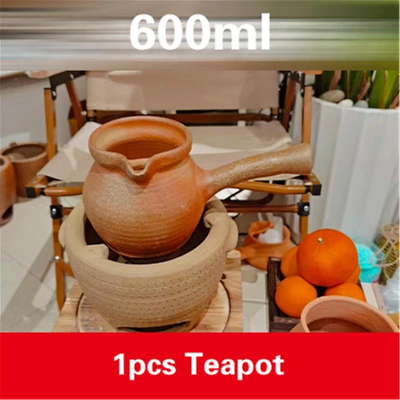 Teapot Pottery Justice Cup Handmade Clay Pot Natural Pottery Tea Pot Pottery Pot Water Jug Boil Tea In a Fire Roast Tea Pots