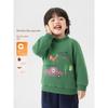Right European Style Boys' Half-High Collar Fleece Sweatshirt 2025 Winter New Children's Clothing Baby Thickened Warm Top