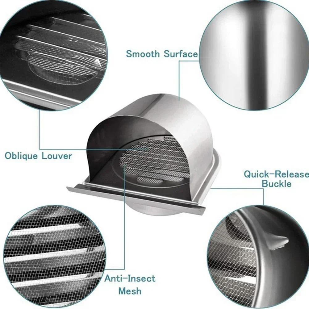 U-Shaped Wall Vent Cover Heavy-Duty Stainless Steel - Heat-Resistant  Anti-Rat & Rust-Proof 100mm & 150mm Breathable Grille