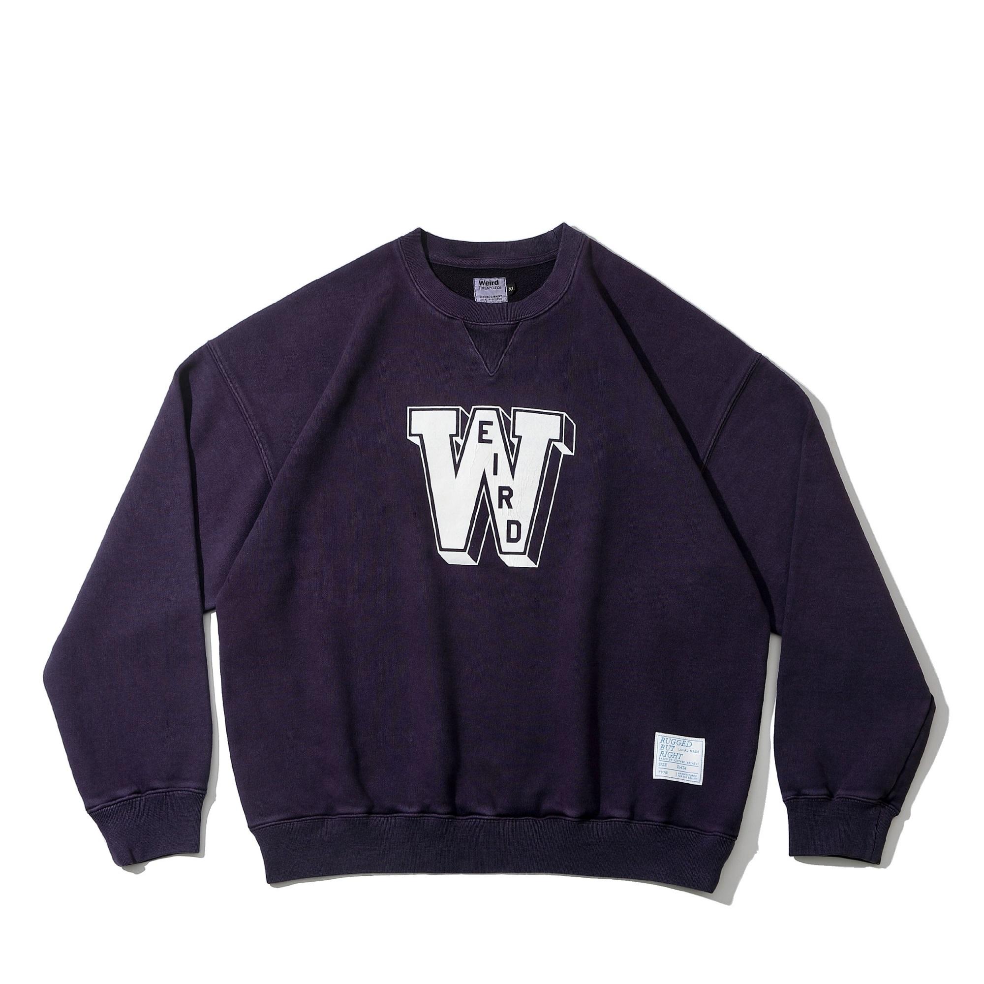 Странные находки Винтажная толстовка с блочным логотипом W (фиолетовый) Grape Purple / L
