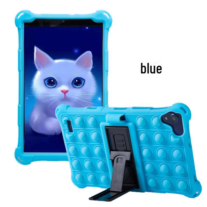 8-Inch Universal Shockproof Silicone and Leather Tablet Protective Case