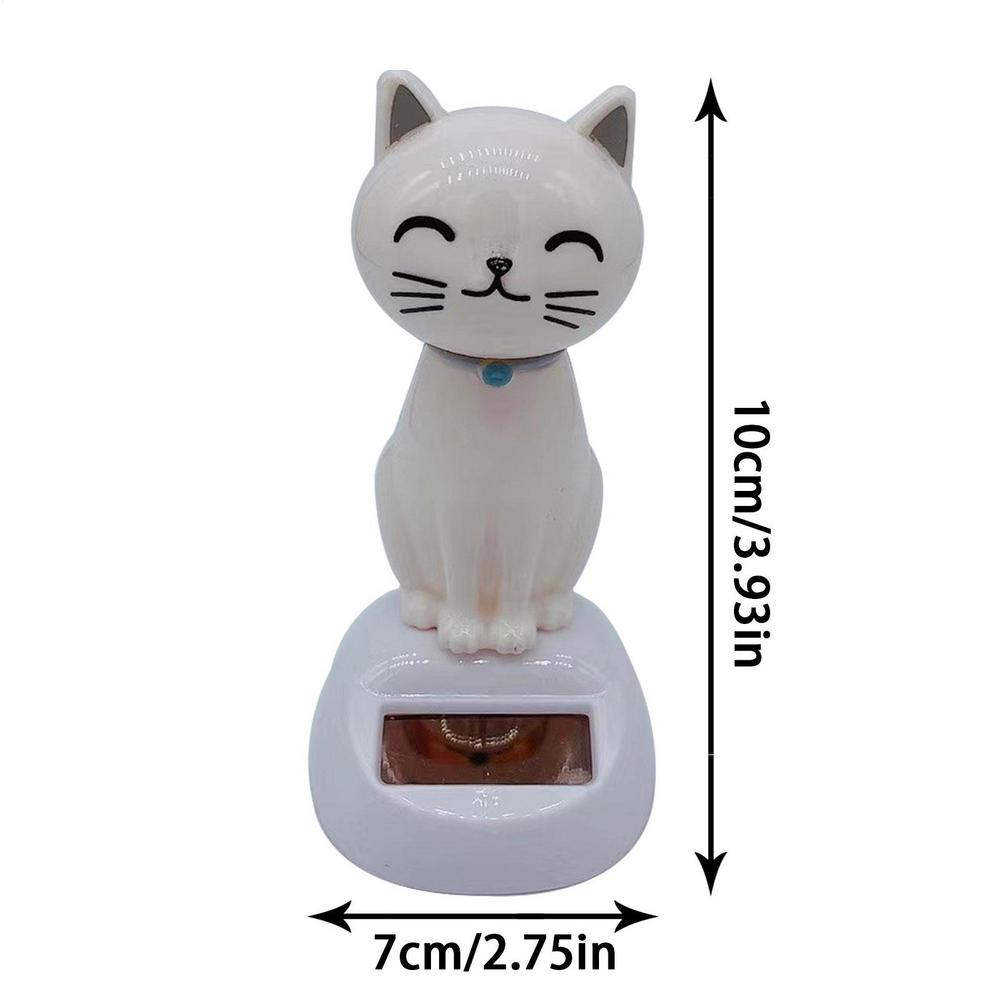 Animated Solar Dancing Toy Cute Solar Powered Swinging Cat Dashboard Decoration Swing Cat Decor For Birthday Gift Holiday Gift