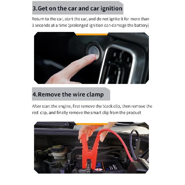 Portable 4 In 1 Car Jump Starter Air Compressor Tire Pump Led Lighting Power Bank 12V Car Battery Starter Car Battery Charger