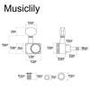 Musiclily Pro locking gear hexagonal for Fender Stratocaster and Telecaster electric nickel 6-in-line 2-pin tuners, 181 ratio, button, guitars,