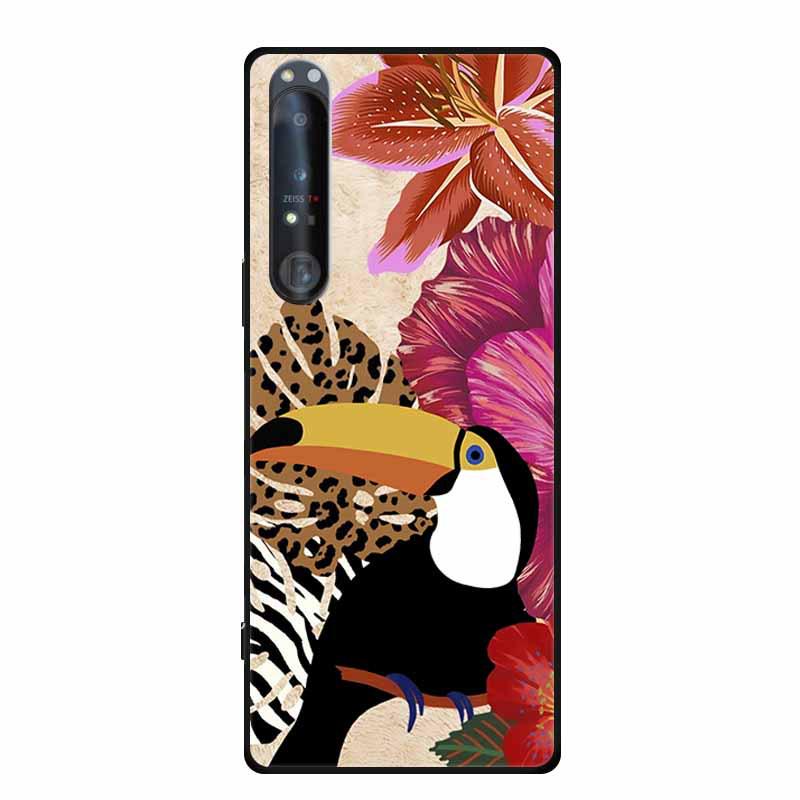 Embossed Color Painted Soft Case with Textured Design for Sony 1 IV Phone