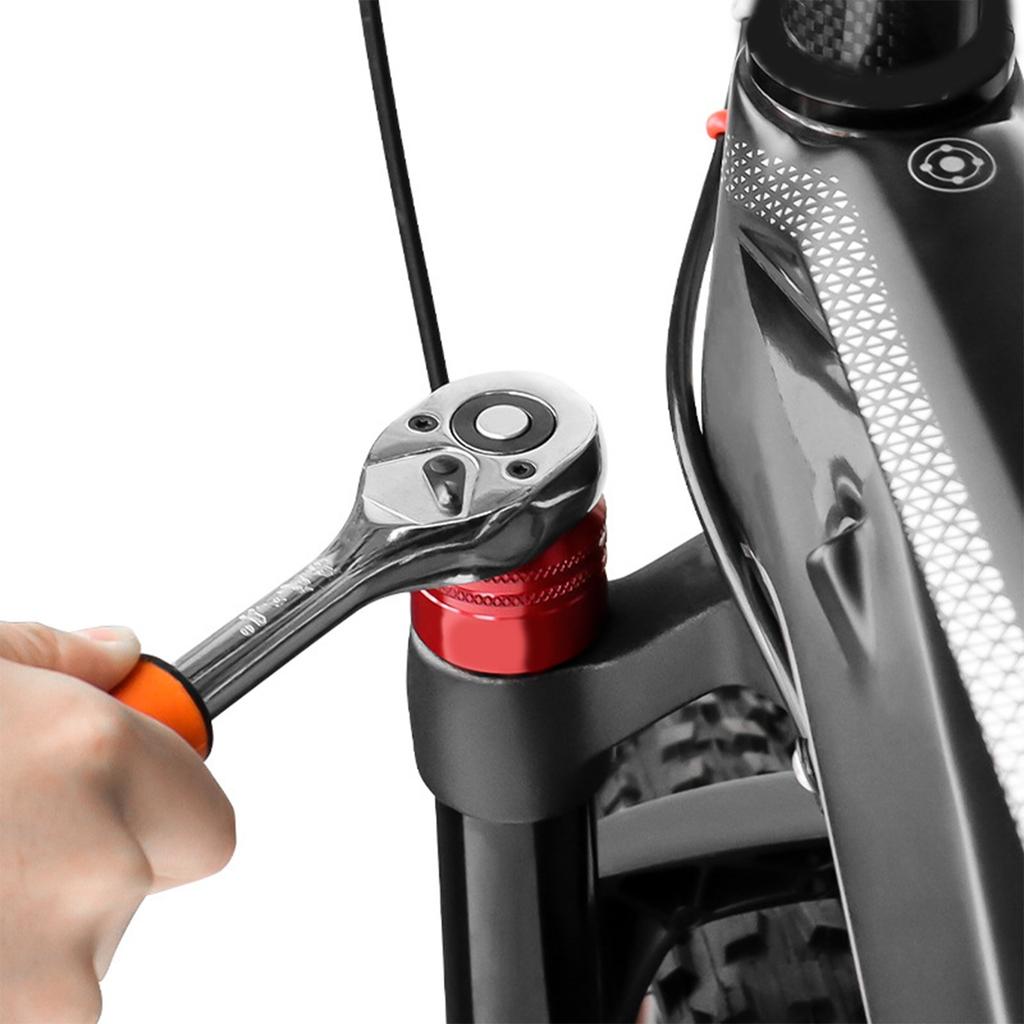 Black Coated Bike Fork Caps Spanners Fork Suspension Top Caps Wrenches Tool for Various Brands and Models