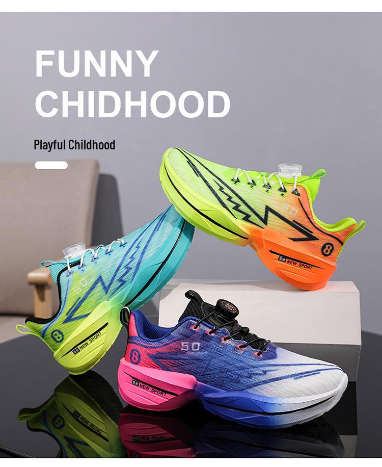 Red Hare 8 PRO: Ultra-light Soft Sole Running Shoes with Shock Absorption, Carbon Plate Rebound, and Rotating Buckle for Kids.