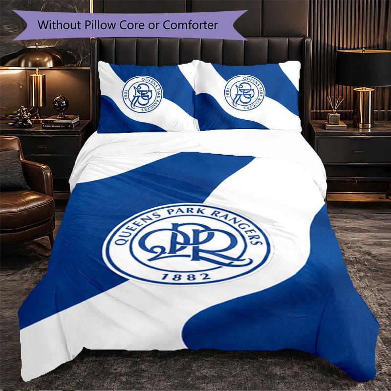 Queens Park Rangers Football Set Biancheria da Letto 3 Pezzi Morbido Copripiumino con Federe Set Decorazione Camera da Letto per la Casa
