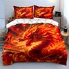 Fiery Dragon's Bold Dance. Bedding Sets Duvet Covers Pillowcases(1* Duvet Cover 2* Pillowcases Without Duvet Insert)