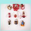 Premium Christmas Xmas Tree Decoration Traditional Wooden Ornament Toy Set