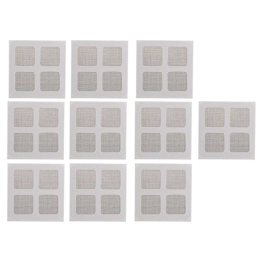 Reparaturband für Fenstergitter, 10 x 10 cm, Anti-Moskitonetz, Reparaturflicken für Vorhänge und Türgitter, hält die Fliegengitter intakt und sicher
