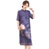 Mom's Stylish 2026 Summer Chinese Qipao Dress: Modern Short-Sleeved Chiffon for Middle-Aged & Elderly Women