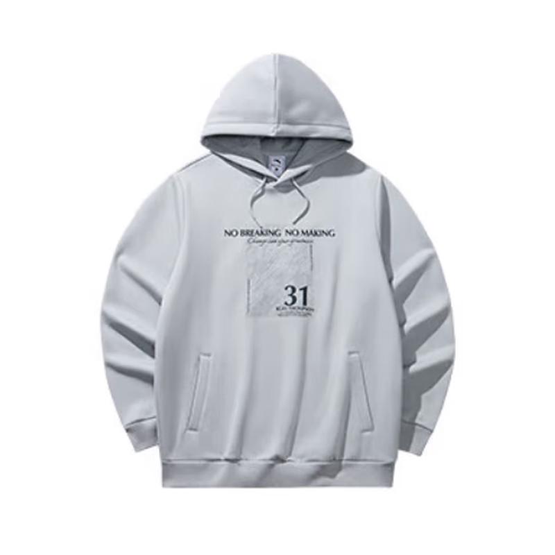 ANTA Men s Hooded Letter Print Sweatshirt M