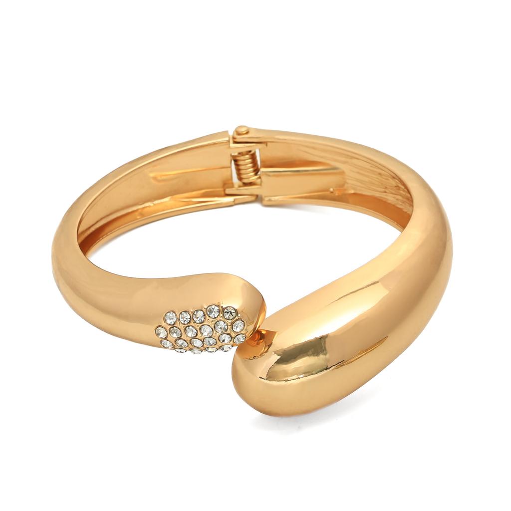 Metal Texture Smooth Water Drop Hug Bracelet Trend Spring Open Bracelet Jewelry