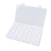 28 Compartments Nail Art Tool Box Transparent Jewelry Accessories Nail Tool Organizer with Snap Closure