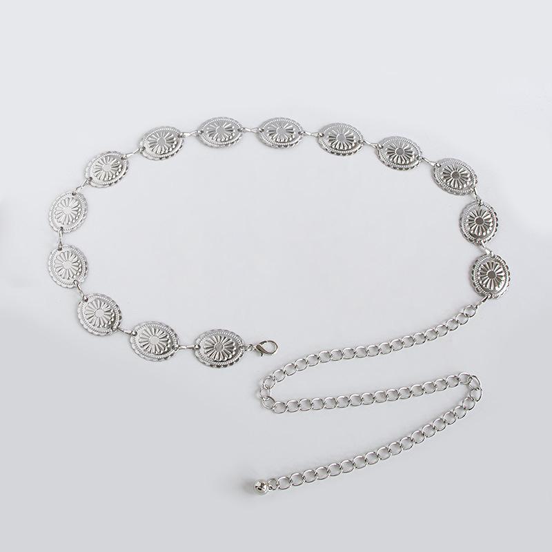 Lanț de talie cu strasuri pentru femei: Curea retro cu flori fluture, de înaltă calitate - accesoriu versatil și elegant.