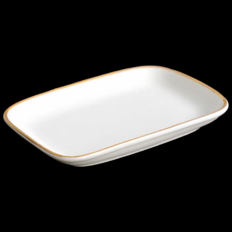 Yuxutang Gold Rim Ceramic Towel Tray