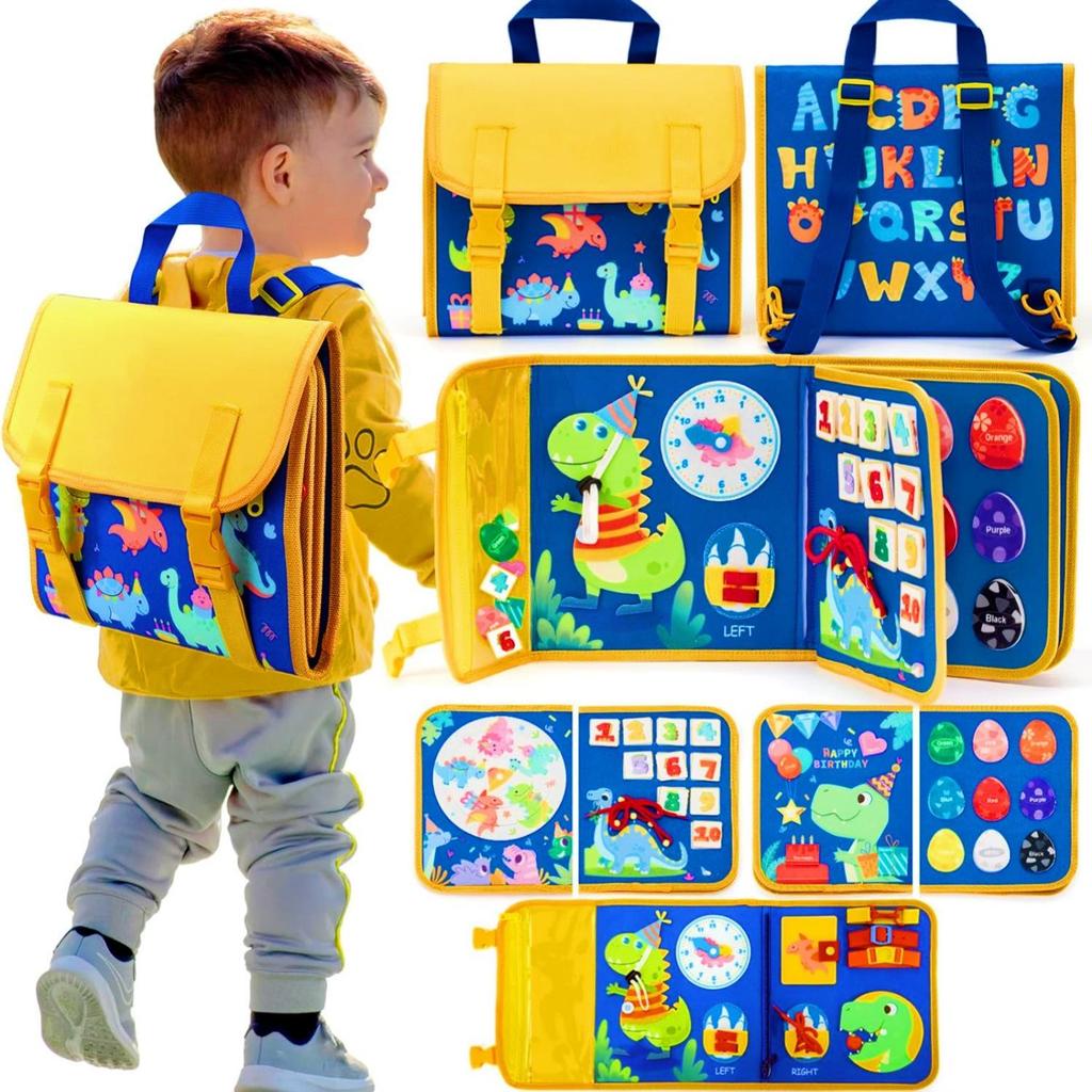 Popular Baby Early Education Felt Backpack Busy Board Toy