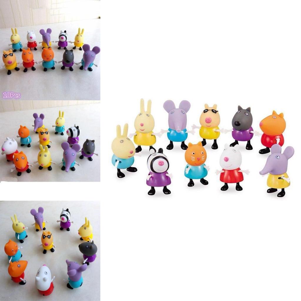 Adorable Pig Family Of Four Plastic Figures For Creative Birthday Cake Decoration