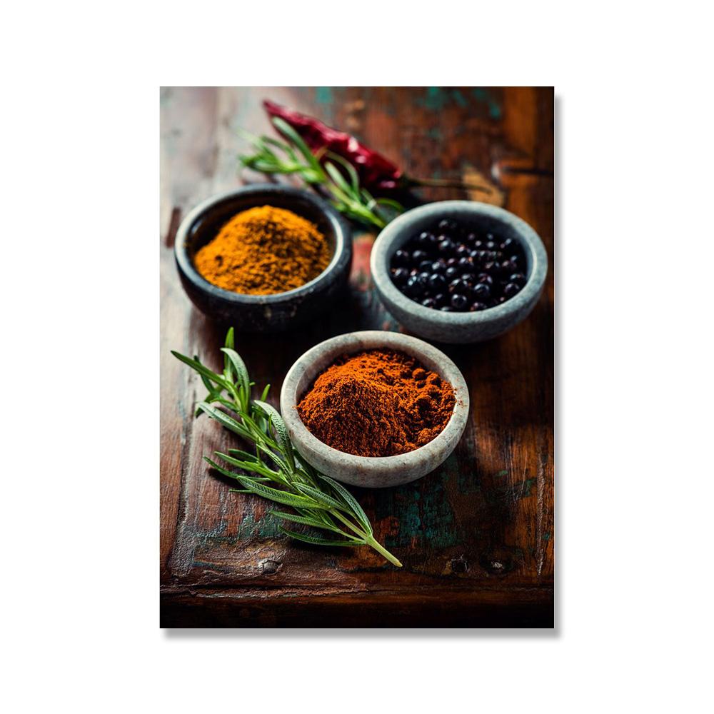 

Кухонные зерна, специи, ложка, перец, еда, фотографии, настенная живопись, холст, живопись, постеры для современного Hoem, кухонная настенная роспись Cuadros 21x30cm No Framed