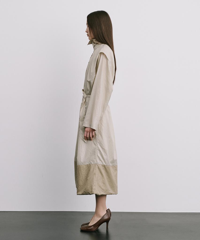 Wnderkammer Moon Jar - Shaped Trench Coat_Beige