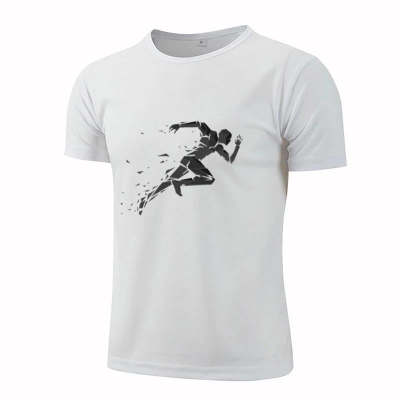 Summer New Men'S Mesh, Eye Breathable, Fast -Drying Fitness Sweatshirts Casual Short -Sleeved T -Shirt Hip -Hop Street Men'S Top