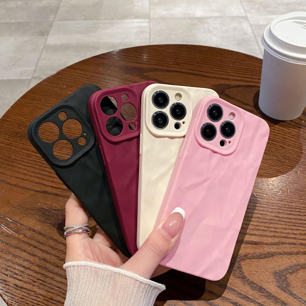 Solid Color Matte Soft Phone Case For iPhone 15 14 13 12 11 Pro Max X Xs XR Max 8 7 Plus SE Shockproof Bumper Silicone Cover