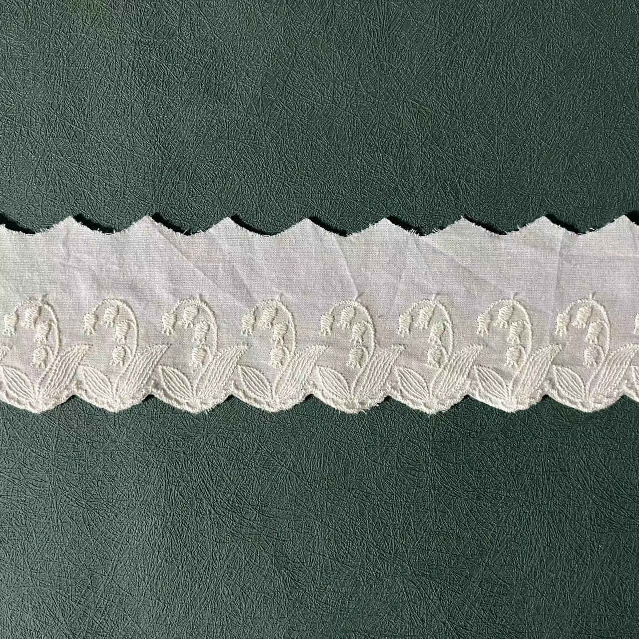 

4 ярда/лот, ширина 4,6 см, белые, бежевые, вышитые листья, чистое хлопковое кружево, ювелирные изделия своими руками, платье, одежда, кружевная детская одежда, аксессуары 4.6cm*4 Yards бежевый