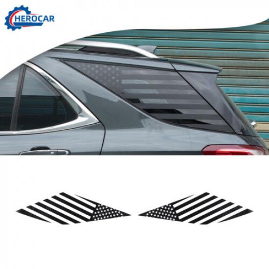 Rear Quarter Window Glass Decals Sticker for Chevrolet Equinox 2017+Black