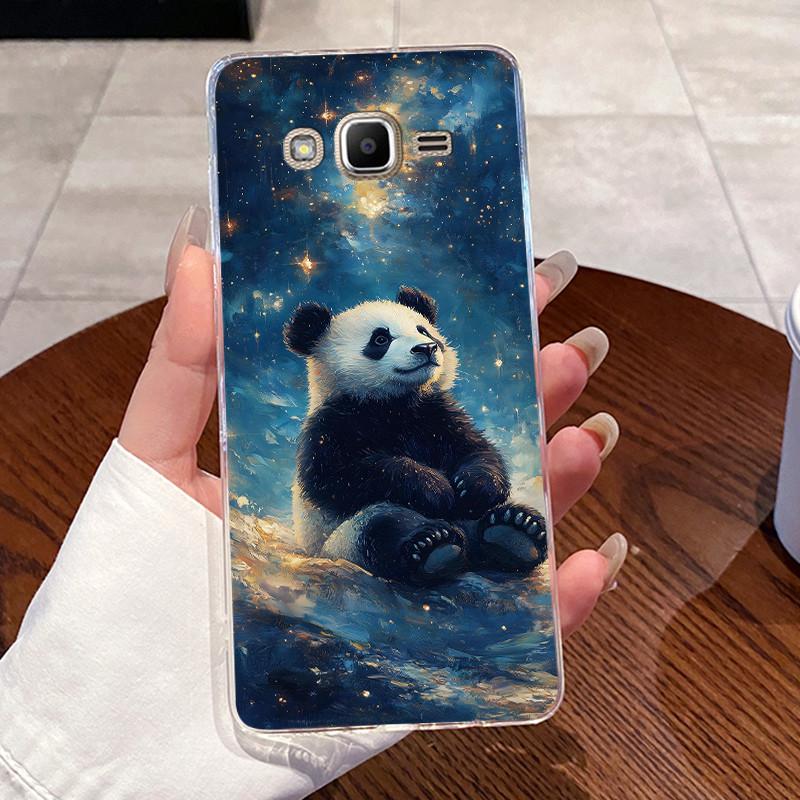 Casing For Samsung J2 Prime/G532/J2 ACE/Grand Prime Plus/G530 Aesthetic Fashion Cute Cat Soft Back Cover Transparent Phone Case