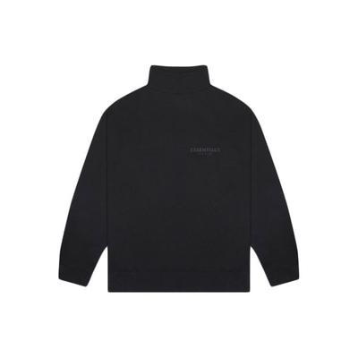 Fear of God Essentials Fleece-Lined Mockneck Sweatshirt Unisex Tops Black FOG-FW20-331