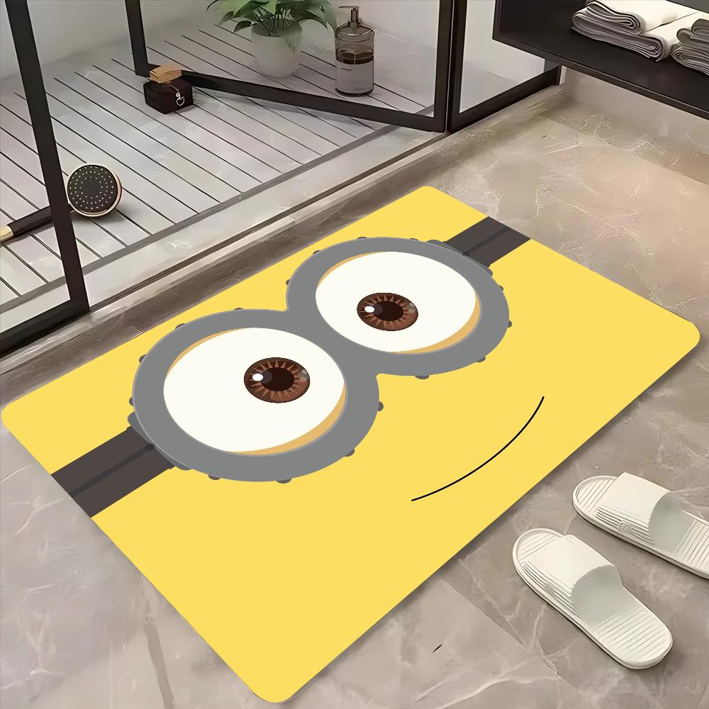 Zeichentrickfilme Minions Fußmatte Türvorleger Heimteppich Fußmatte Badezimmer Saugfähige Matten Rutschfeste Matten Heimdekorationszubehör