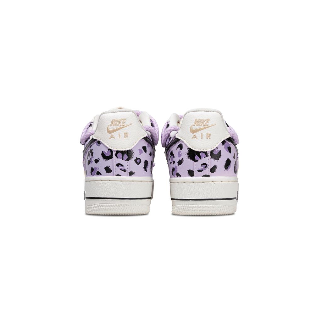 Nike Air Force 1 Fialový Leopard Umělá Kůže Odpružení Lehké Nízké Skateboardové Boty Unisex Bílá Fialová FV3654-111(team1333--BOX2)