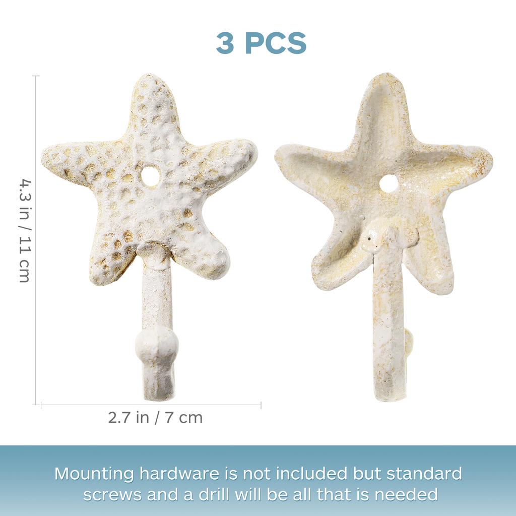 3 Pcs Hook Towel Hooks Nautical Hanging Buoy Kitchen Utensil Coat Beach