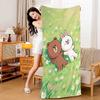 L-LINE ANIMATION FRIENDS Microfiber Printed Beach Towel Mountain Climbing Yoga Beach Swimming Running Absorbent Soft Towel