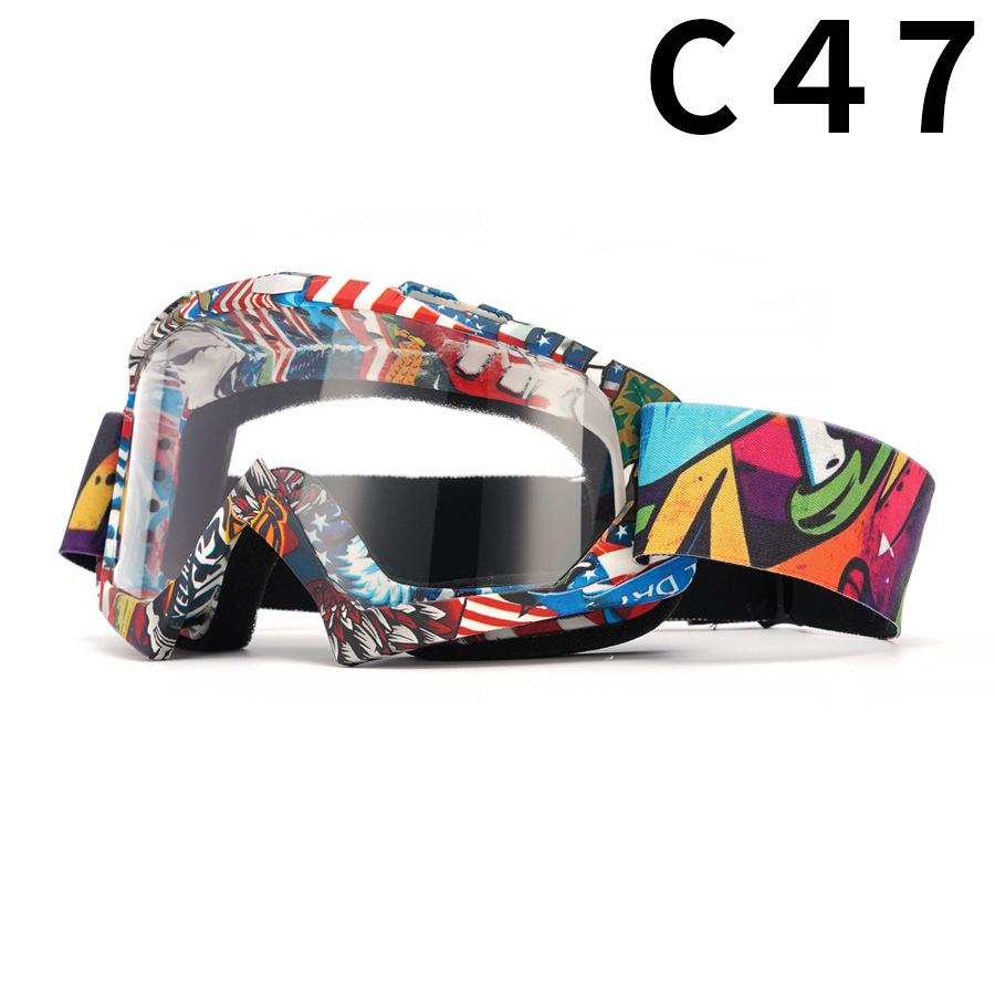 Motorcycle Goggles Water Transfer Off-road Outdoor Riding Sports Glasses Ski Goggles Windproof Glasses