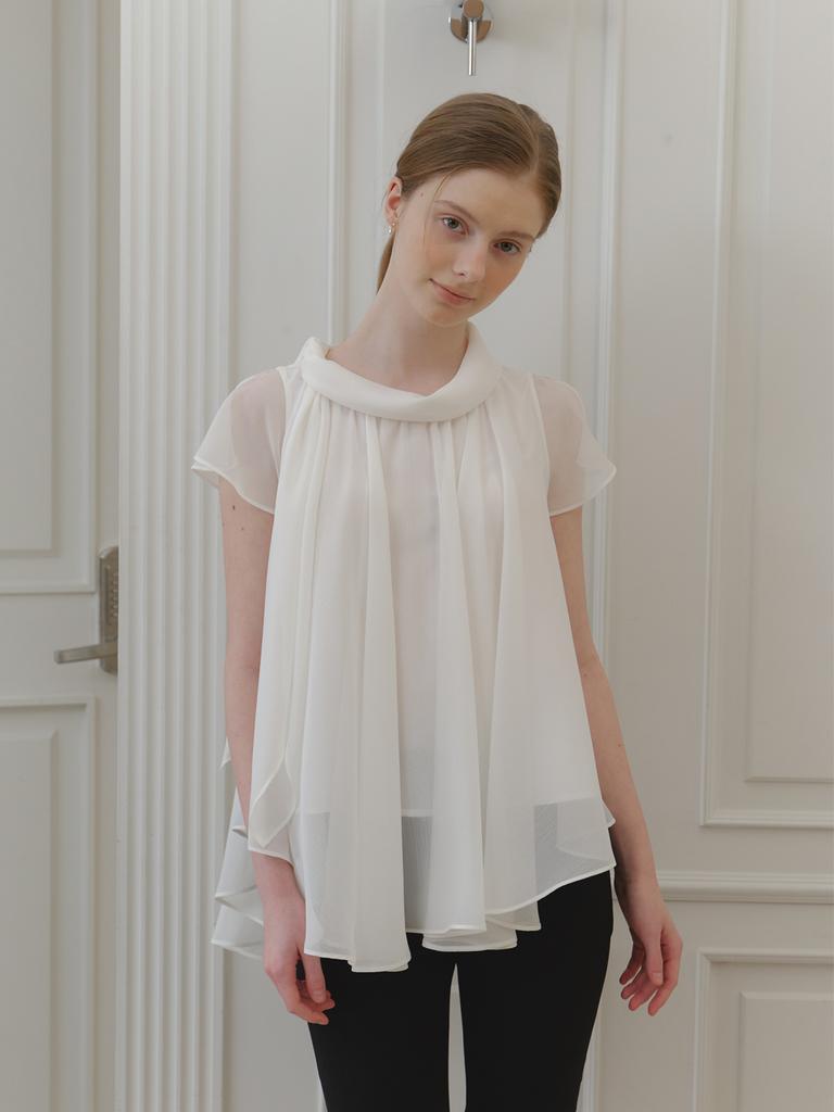 Peulomdeimomeonteu Rosa Chiffon Shirring Blouse_3Color