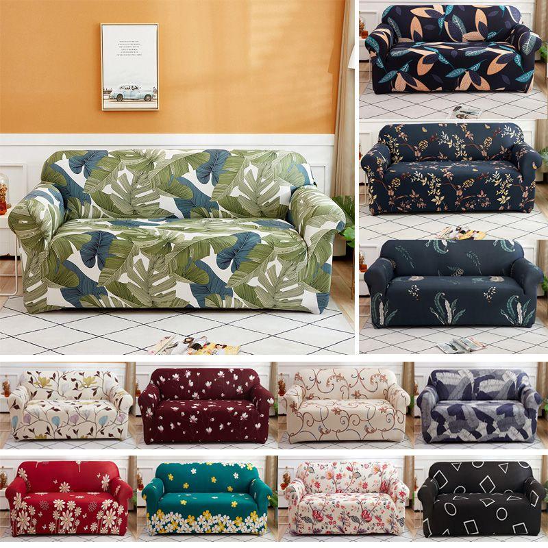 Leaves Floral Printed Slipcover 1234 Seater Sofa Cover Universal Couch Case