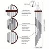 Waterproof Aluminum Tube Wind Chime With 12 Classic Designs - Musical Wall Decor & Hanging