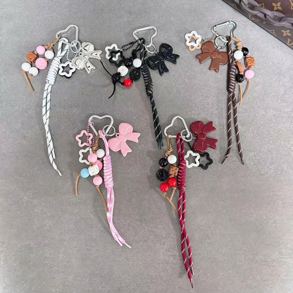 Creative Miu Bag Charm: Woven Nylon Rope Keychain & Bracelet