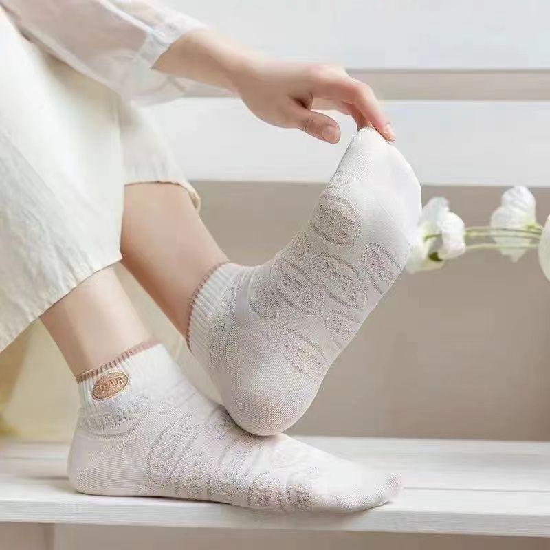 5 Pairs/set Cartoon Casual Breathable Spring Summer Autumn Women Girl Invisible Ankle Low Tube Boat Socks Boat Socks