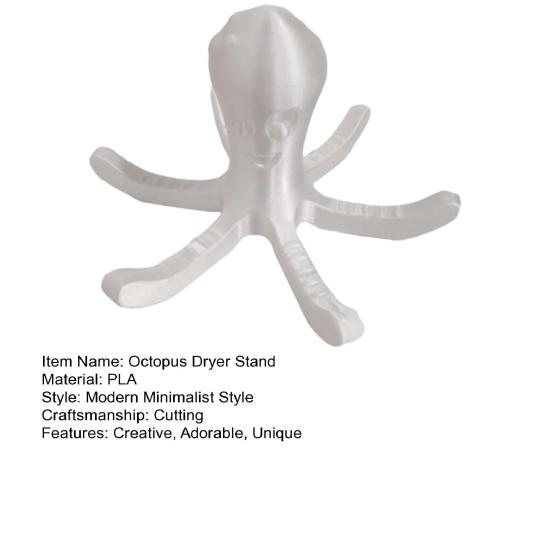 Blekksprut Flaske Glass Tørkestativ 3D-printet Oppvaskstativ for Kopper Flasker Krus Sklisikkert Drikke Tørkestativ for Kjøkkenbenk