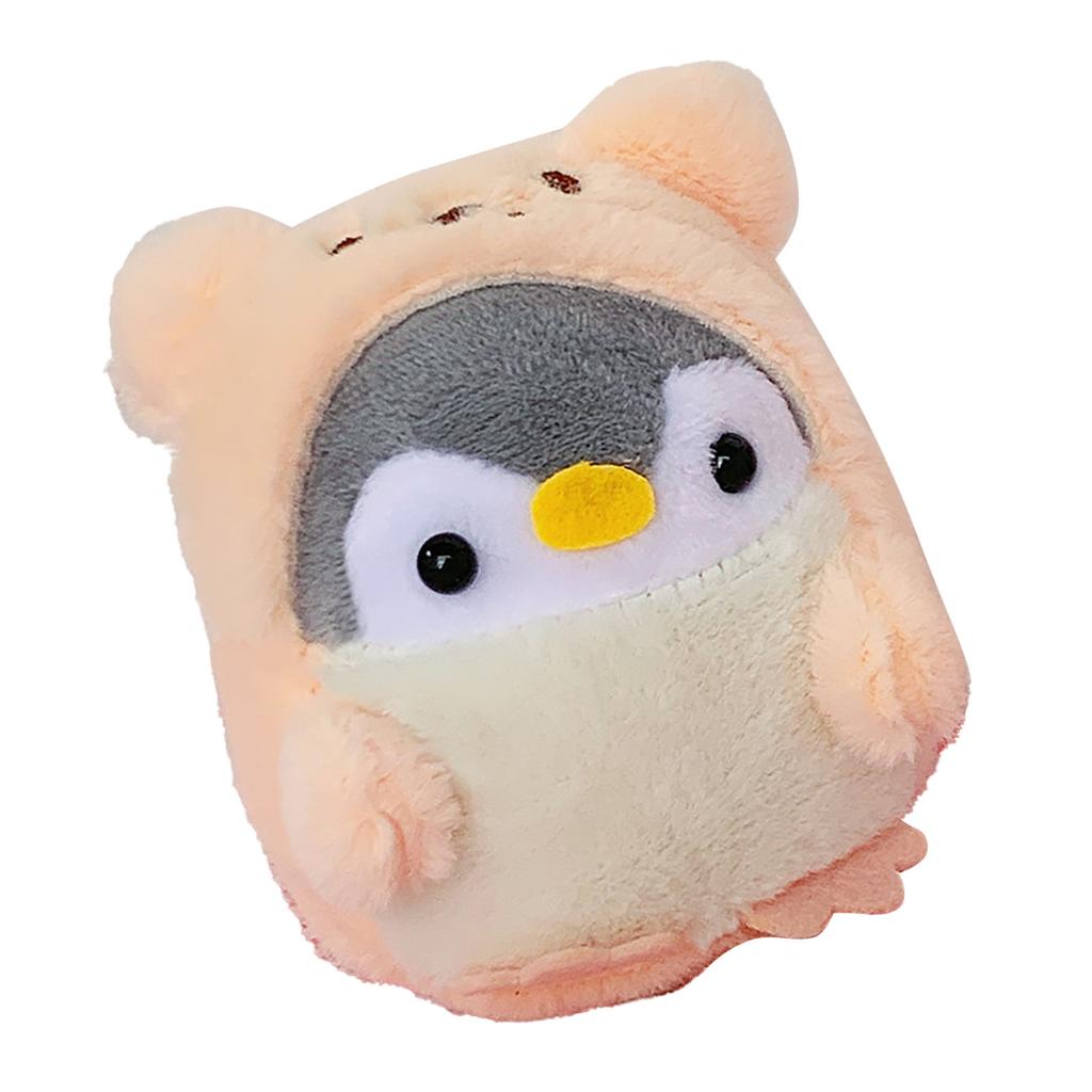 Cute Penguin Keychains Mini Cute Stuffed Penguin in Bear Costume Dressed Plush Toys Keychain for