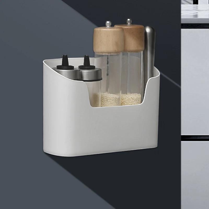 Kitchen Wall-mounted Adhesive Storage Rack Multifunctional Cabinet Door Storage Box Under Sink Drawer Shelf Bathroom Organizer