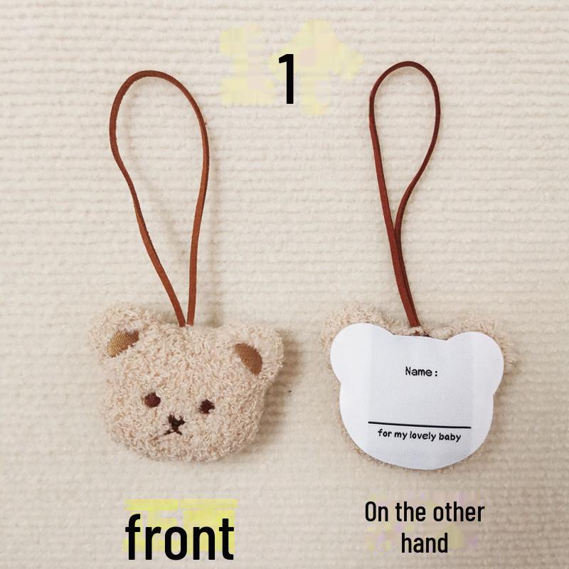 Korean-Style Cute Bear Doll Bag Pendant & Children's Name Tag Keychain